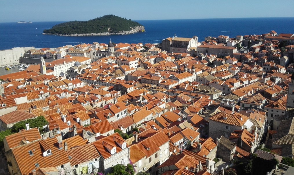 Vista aérea de Dubrovnik